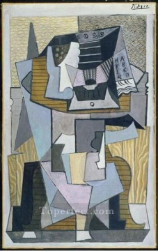 La mesa pedestal 1919 Pablo Picasso Pinturas al óleo
